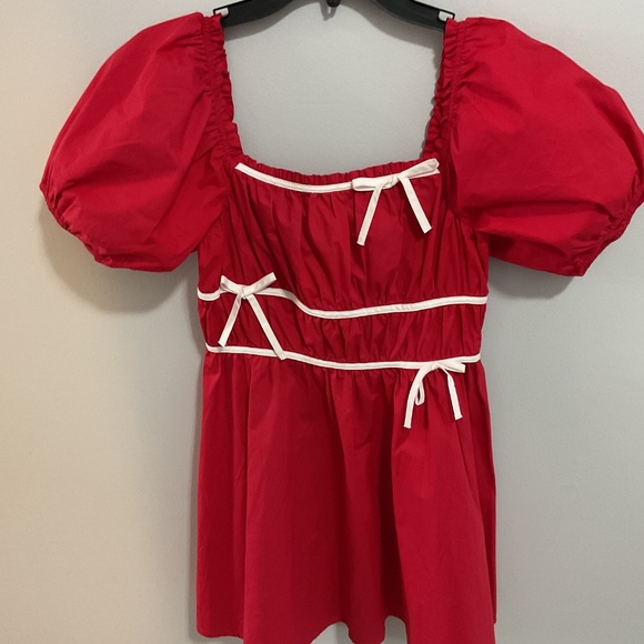 NWT day+moon Hot Streak Mini Dress In Red, Small - Picture 5 of 11